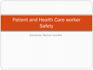 Patient and Health Care worker Safety