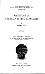 HANDBOOK OF AMERICAN INDIAN LANGUAGES