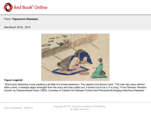 Tapeworm Diseases - AAP Red Book