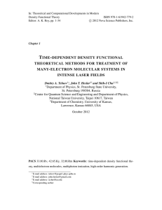 time-dependent density functional theoretical - Prof. Shih