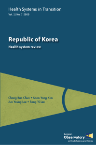 Republic of Korea Health System Review - WHO/Europe