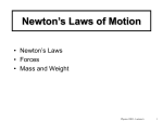 Newton`s Laws of Motion - McMaster Physics and Astronomy