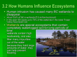 3.2 How Humans Influence Ecosystems