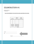examination #1