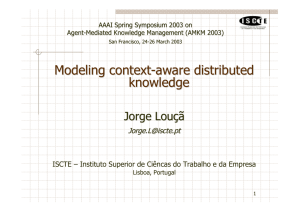 Modeling context-aware distributed knowledge