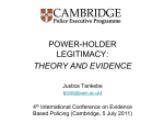 J. Tankebe. New Research on Police Legitimacy