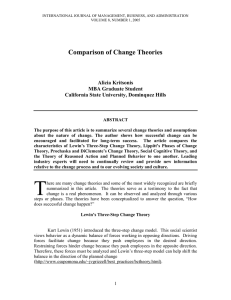 Comparison of Change Theories