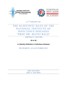 the scientific days of the national institute of infectious diseases “prof