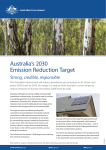 Australia`s 2030 Emission Reduction Target