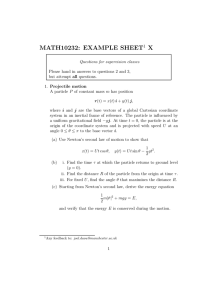 MATH10232: EXAMPLE SHEET X