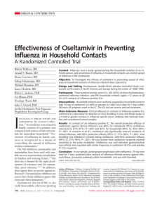 Effectiveness of Oseltamivir in Preventing Influenza in