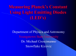 Measuring Planck`s Constant Using Light Emitting Diodes - IFSC-USP