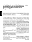 A Technique for Aortic Valve Replacement on the Beating Heart