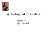 Psychological Disorders notes 16-1 objectives 1-4