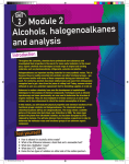 Module 2 Alcohols, halogenoalkanes and analysis