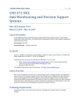 CISS 472 DEA Data Warehousing and Decision Support Systems