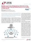 Reliable, Low Power Wireless Sensor Networks for the Internet of