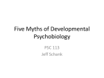 Five Myths of Developmental Psychobiology