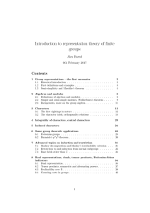 Introduction to representation theory of finite groups