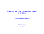 Statistical and Low Temperature Physics (PHYS393)