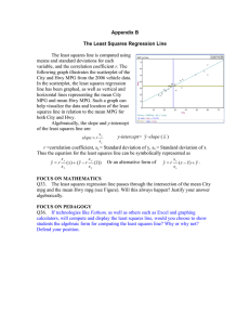 Appendix B The Least Squares Regression Line The least squares