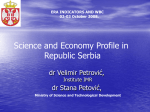 Republic of Serbia Ministry of Science - WBC
