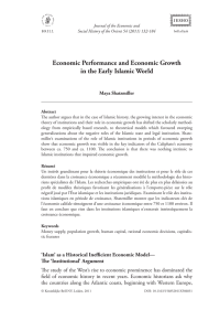 Economic Performance and Economic Growth in the Early Islamic