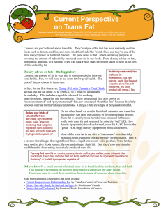 Current Perspective on Trans Fat