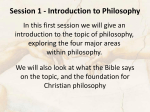 Session 1 – Introduction to Philosophy