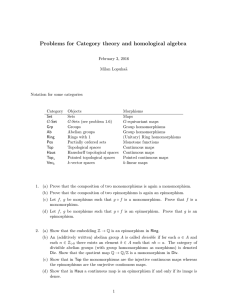 Problems for Category theory and homological algebra