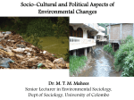 Socio-Cultural and Political Aspects of Environmental