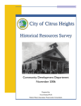 Citrus Heights Historical Resources Survey
