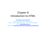 Chapter 8: Introduction to HTML