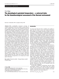 The physiological equivalent temperature – a universal - FAU