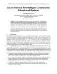An Architecture for Intelligent Collaborative Educational Systems