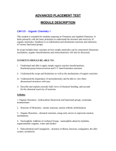 CM1121 - ORGANIC CHEMISTRY 1