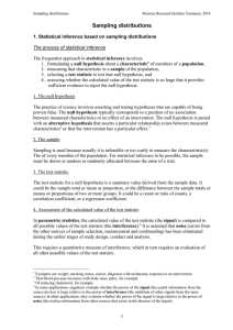 Sampling Distributions - Associate Professor Leigh Blizzard