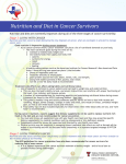 Nutrition and Diet in Cancer Survivors