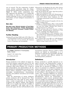 primary production methods - Center for Microbial Oceanography