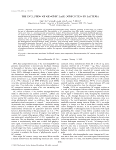 the evolution of genomic base composition in bacteria