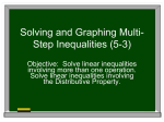 Solve Multi-Step Inequalities