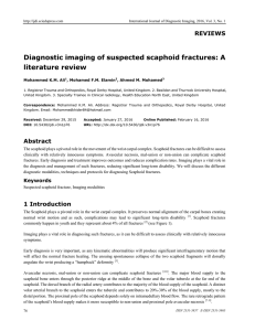 Diagnostic imaging of suspected scaphoid fractures: A literature