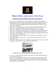 Military History Anniversaries 0401 thru 0430
