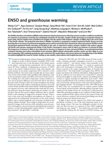 ENSO and greenhouse warming
