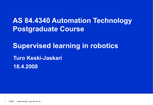 Supervised learning - TKK Automation Technology Laboratory