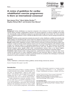 A review of guidelines for cardiac rehabilitation exercise programmes