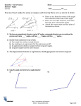 Geometry – Unit 1 Practice Name: ! Bisectors - Angles Date