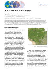 ThE ROLE OF RIVERS ON ThE REGIONAL CARBON