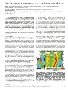 Crustal structure and evolution of the Mariana intra