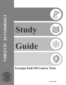 Coordinate Algebra - Georgia Department of Education